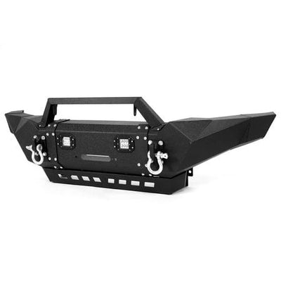 Kojem Front Bumper for 2005-2015 Toyota Tacoma w/ Winch Plate & LED Lights & D-rings 3 Piece Powder Coated