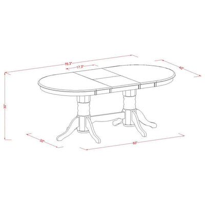 HomeStock Asian Allure 7Pc Oval Dining Room Table With Linen Beige Fabric Parson Chairs With Oak Chair Legs