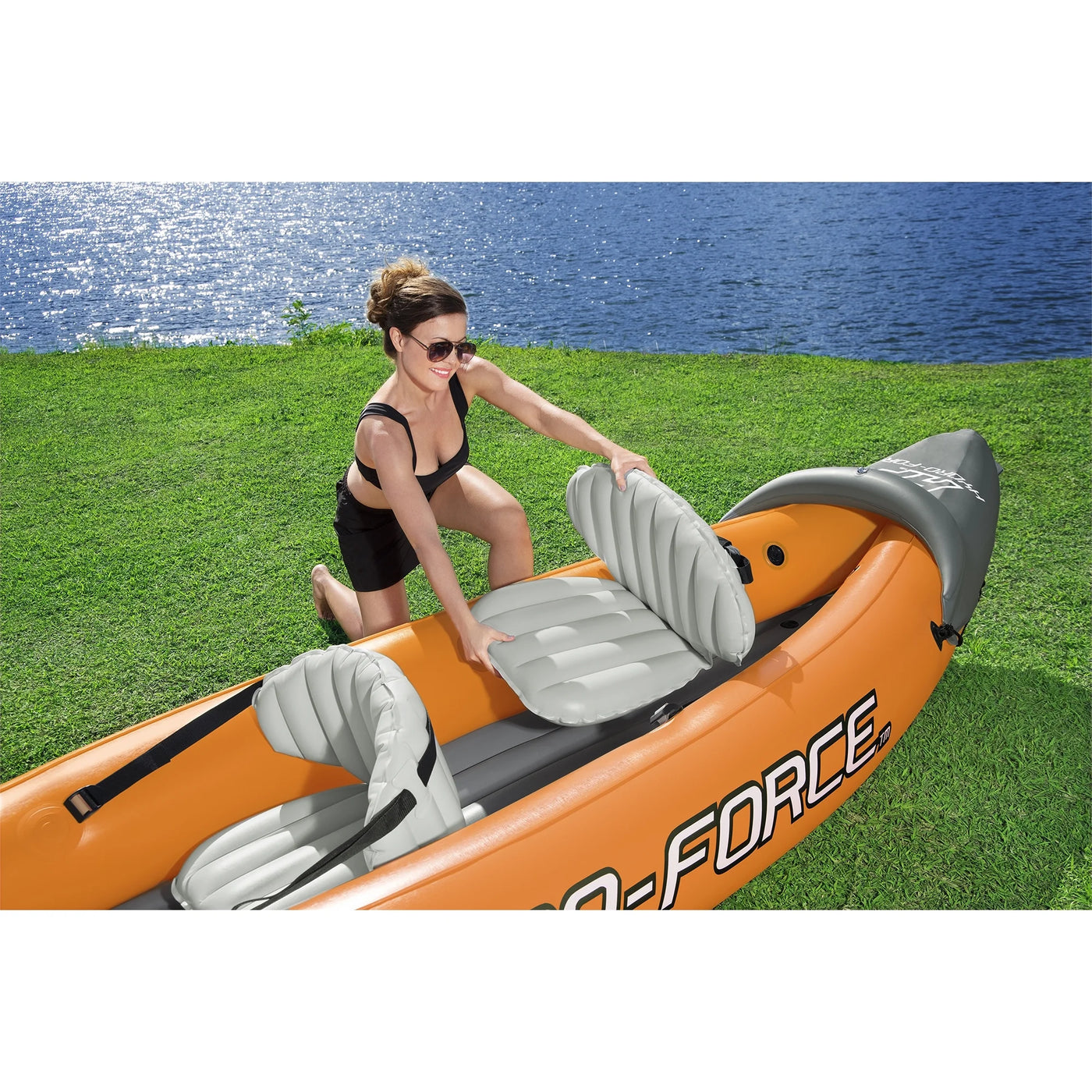 Bestway Hydro Force Lite Rapid X2 Inflatable Outdoor Water Sport Kayak Set