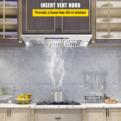 BENTISM Built-in Range Hood Insert Vent Hood 900CFM 36in Touch & Remote Control