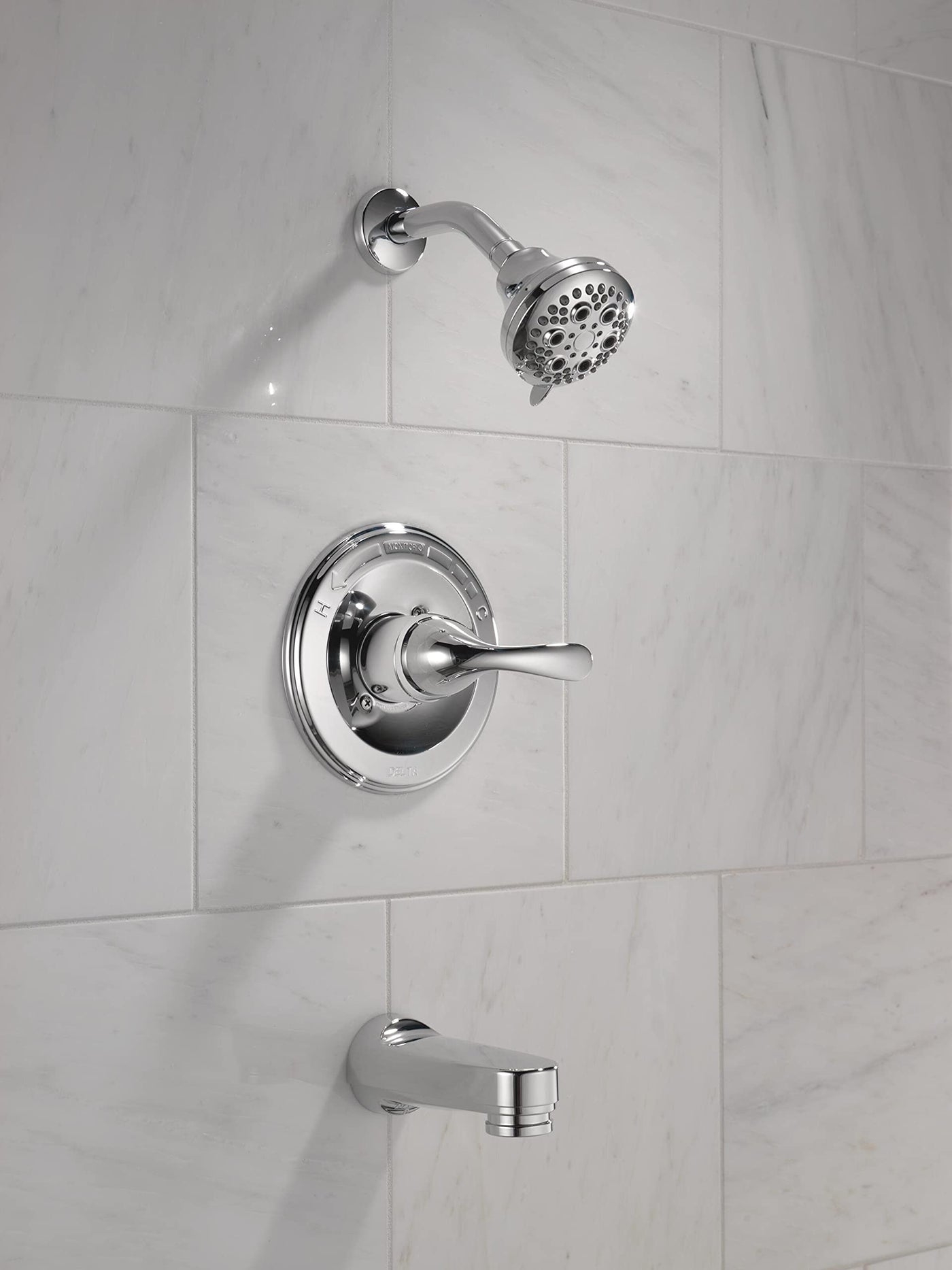 Delta Faucet Classic Bathtub Faucet Set, Shower Faucet Set, Delta Shower Trim Kit, Tub and Shower Faucet Combo, Chrome T13420-PD (Valve Not Included)