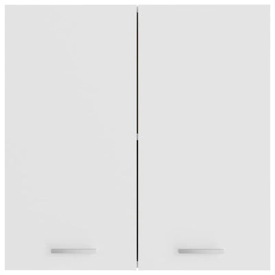 White Hanging Cabinet 23.6x12.2x23.6 - Durable Engineered Wood Construction - Spacious Storage - Easy Wall Mounting - Ideal for Small Spaces and Modern Home Decor