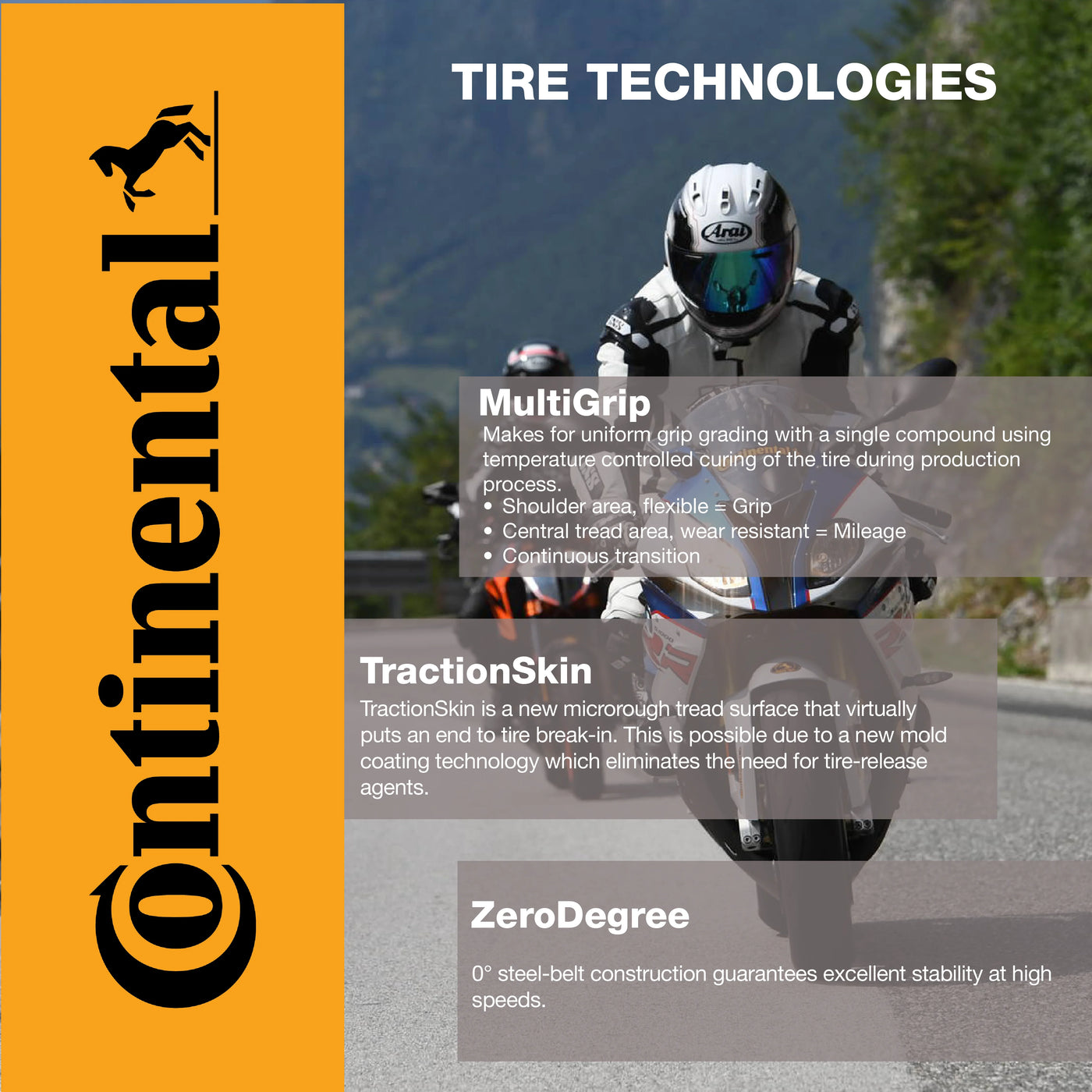 Continental ContiSportAttack 2 120/70ZR17 Front & 180/55ZR17 Rear Sports Motorcycle Tires - High-Performance Grip, Enhanced Stability, and Quick Warm-Up 120/70-17, 180/55-17