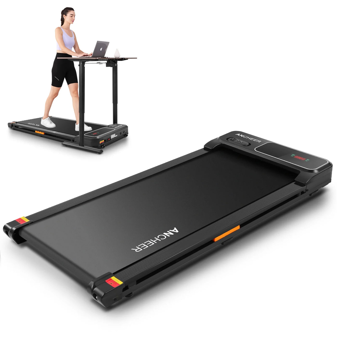 ANCHEER Walking Pad Treadmill&Under Desk Treadmill for Home&Office, Speed Range 0.6~3.8mph, 240 lbs Weight Capacity