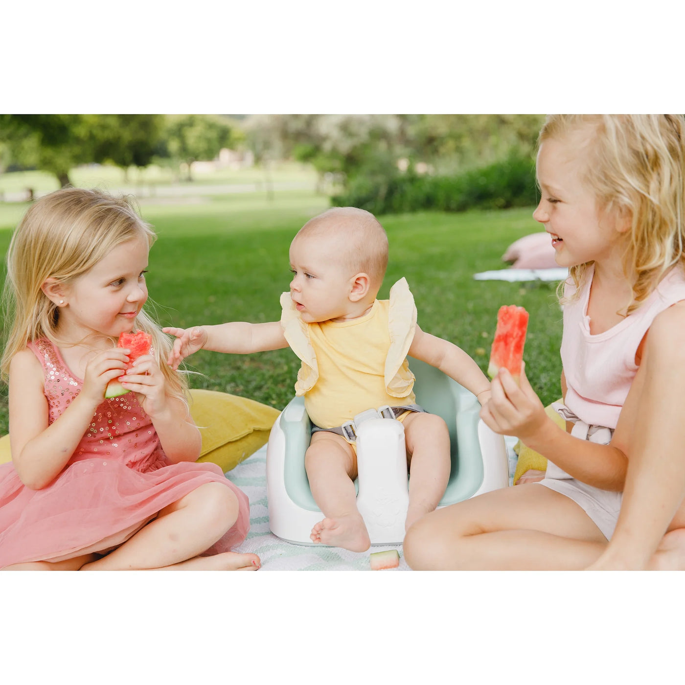 Bumbo Baby Toddler Adjustable 3-in-1 Booster Seat/High Chair, Hemlock