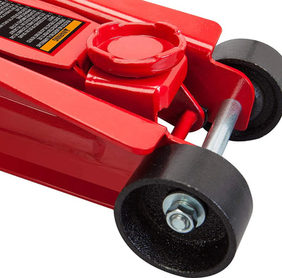 Big Red Hydraulic Low Profile Floor Jack with Single Piston Quick Lift Pump, 2.5 Ton, Red, W8255AM