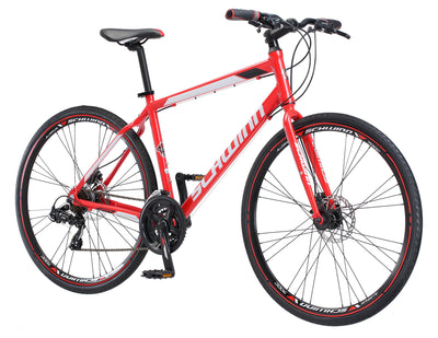 Schwinn Kempo Hybrid Bike, 700c Wheels, 21 Speeds, Mens Frame, Red