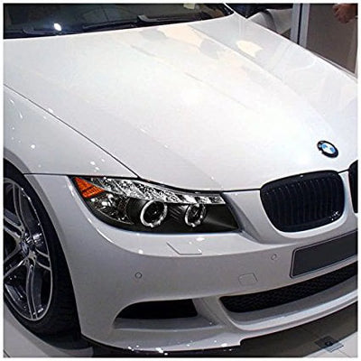 Spec-D Tuning 2LHP-E9005JM-8-TM Bmw E90 3-Series 4Dr Led Dual Halo Black Projector Head Lights