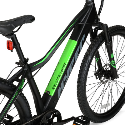 Hyper Bicycles 29" 36V Electric Mountain Bike for Adults, Pedal-Assist, 250W E-Bike Motor, Black