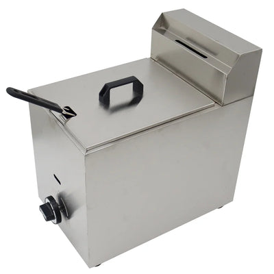 INTSUPERMAI Commercial 6L Single Tank Gas Deep Fryer Stainless Steel