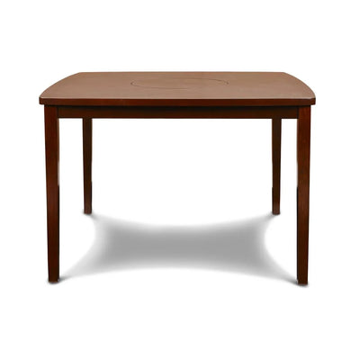 New Classic Furniture Dixon Wood Counter Table with Lazy Susan in Espresso