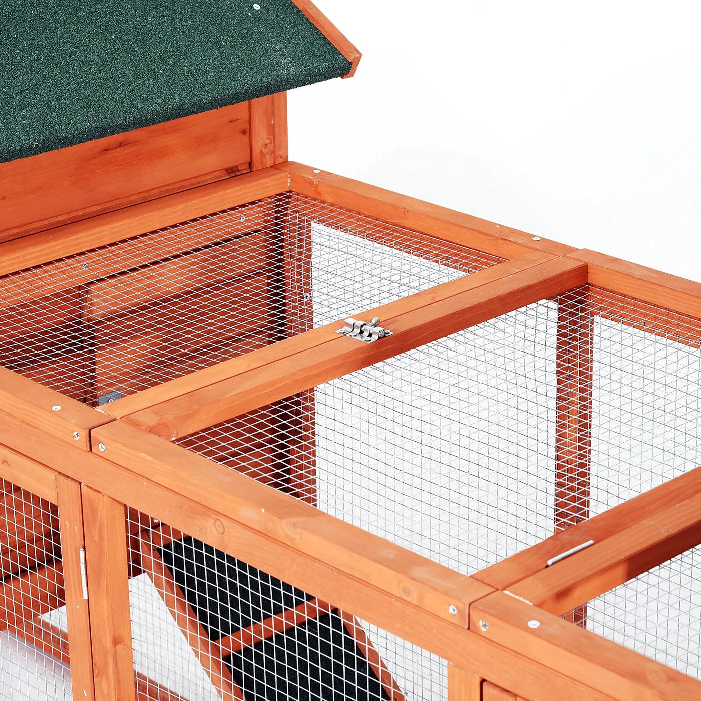 Pawhut Wooden Chicken Coop Nesting Box Poultry Cage Run Outdoor Backyard Large