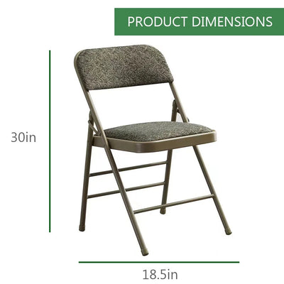 Amazingforless 2-Pack Folding Chair Foldable Metal Frame Chairs with Backrest&Padded Seats for Dining Meetings Wedding Events-Grey