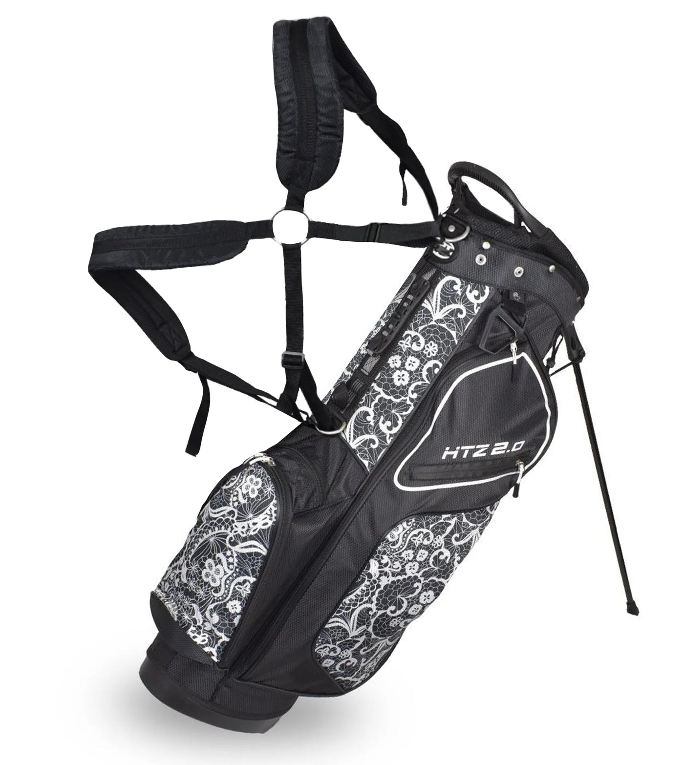 HotZ 2.0 Stand Bag *Ladies Lace* *Black/White* Golf