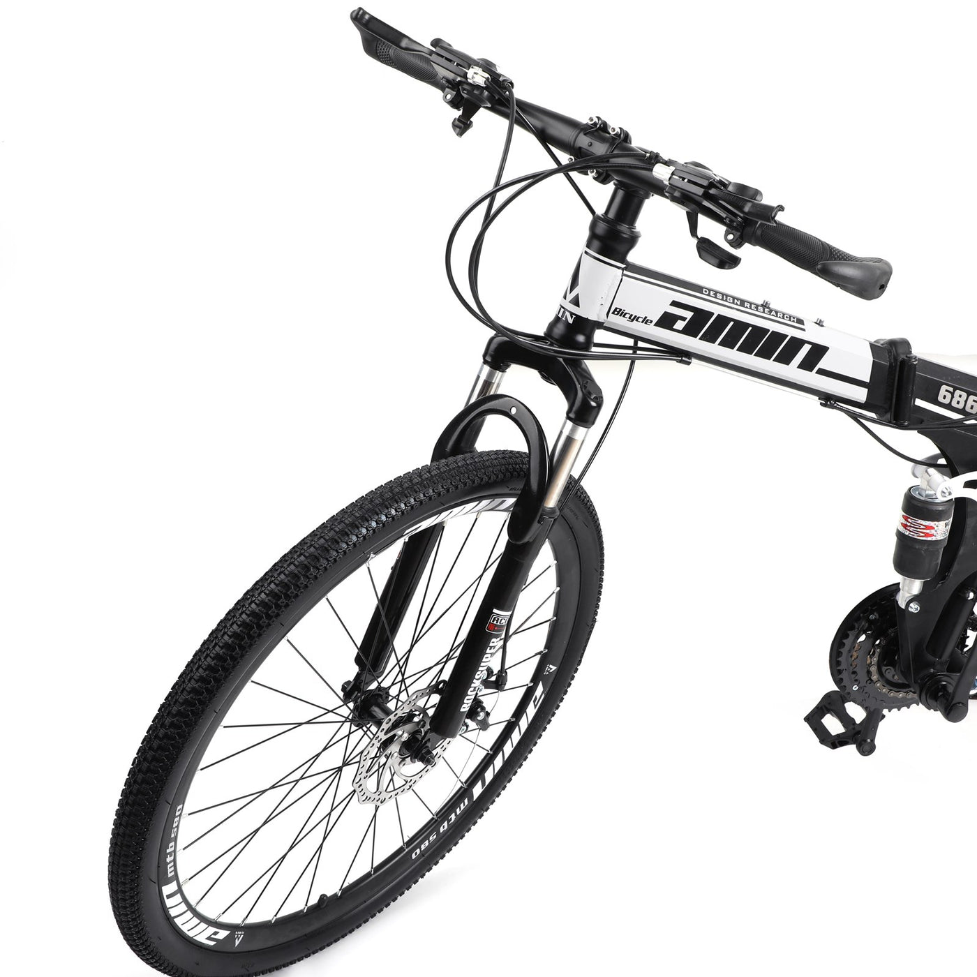 Unisex Adult Mountain Bike Full Suspension 26" 21 Speed MTB Folding Bicycle