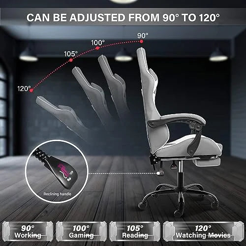 YSSOA Gaming Chair, Big and Tall Gamer Chair, Racing Style Adjustable Swivel Office Chair, Ergonomic Video Game Chairs with Headrest and Lumbar Support