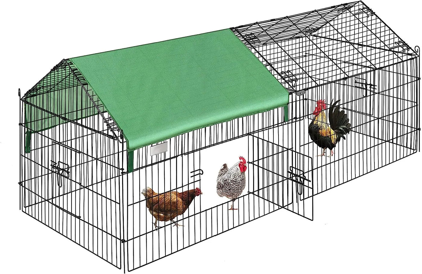 SPECSTAR 71” x 30” Chicken Coop Large Metal Chicken Cage House, Waterproof, Green