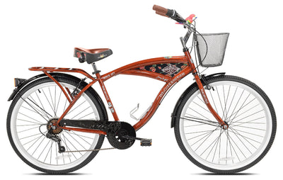 Kent 26" Margaritaville Men's Cruiser Bike, Wood Grain Color