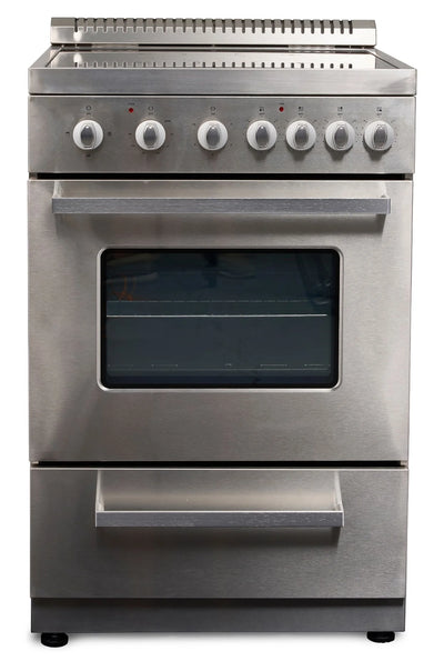 Premium Levella 24" Freestanding Electric Range with 4 Burners and 2.6 Cu. Ft. Oven Capacity