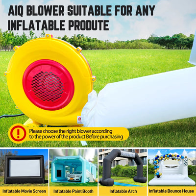 950W Air Blower, Pump Fan Commercial Inflatable Bouncer Blower, Perfect for Inflatable Movie Screen, Inflatable Paint Booth, Inflatable Bounce House, Jumper, Bouncy Castle