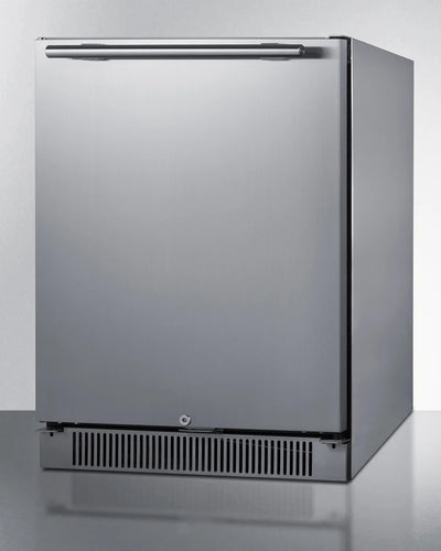 24" Wide Built-In Outdoor All-Refrigerator, Stainless Steel, LHD