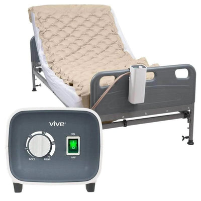 Vive Alternating Pressure Pad, Includes Mattress Pad and Electric Pump System for Bed Sore Prevention