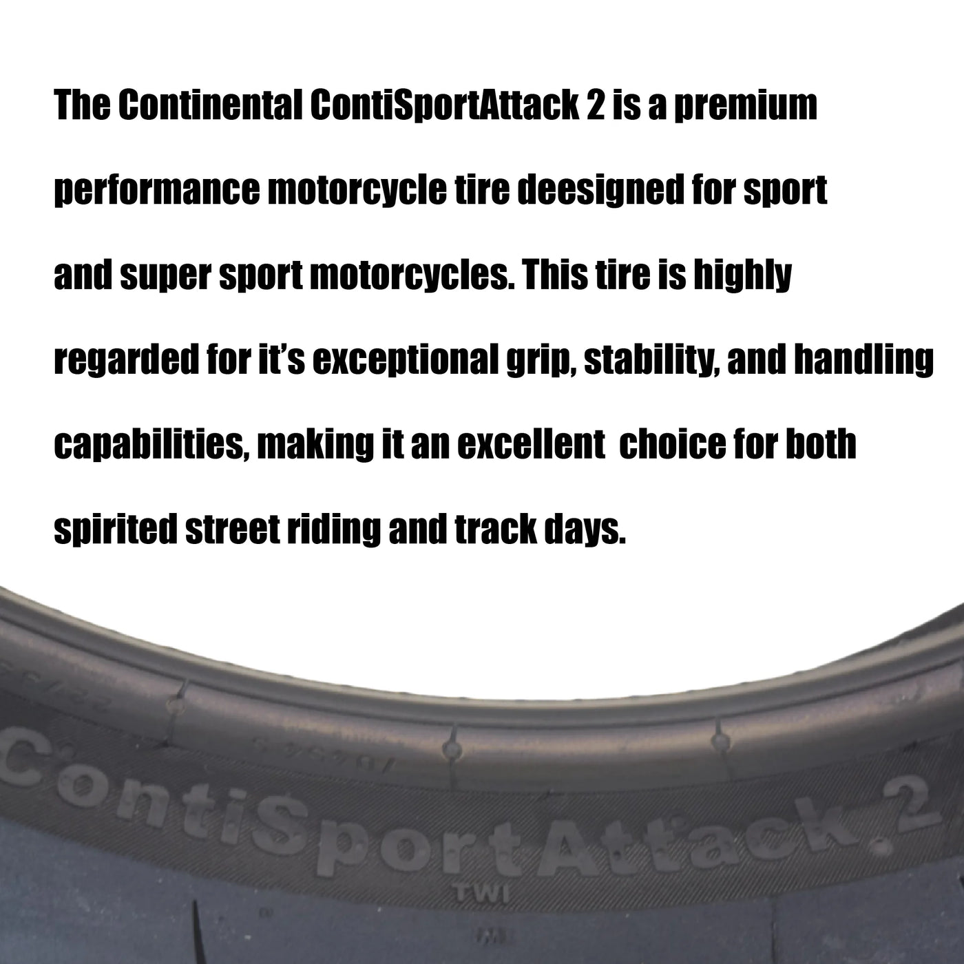 Continental ContiSportAttack 2 120/70ZR17 Front & 180/55ZR17 Rear Sports Motorcycle Tires - High-Performance Grip, Enhanced Stability, and Quick Warm-Up 120/70-17, 180/55-17