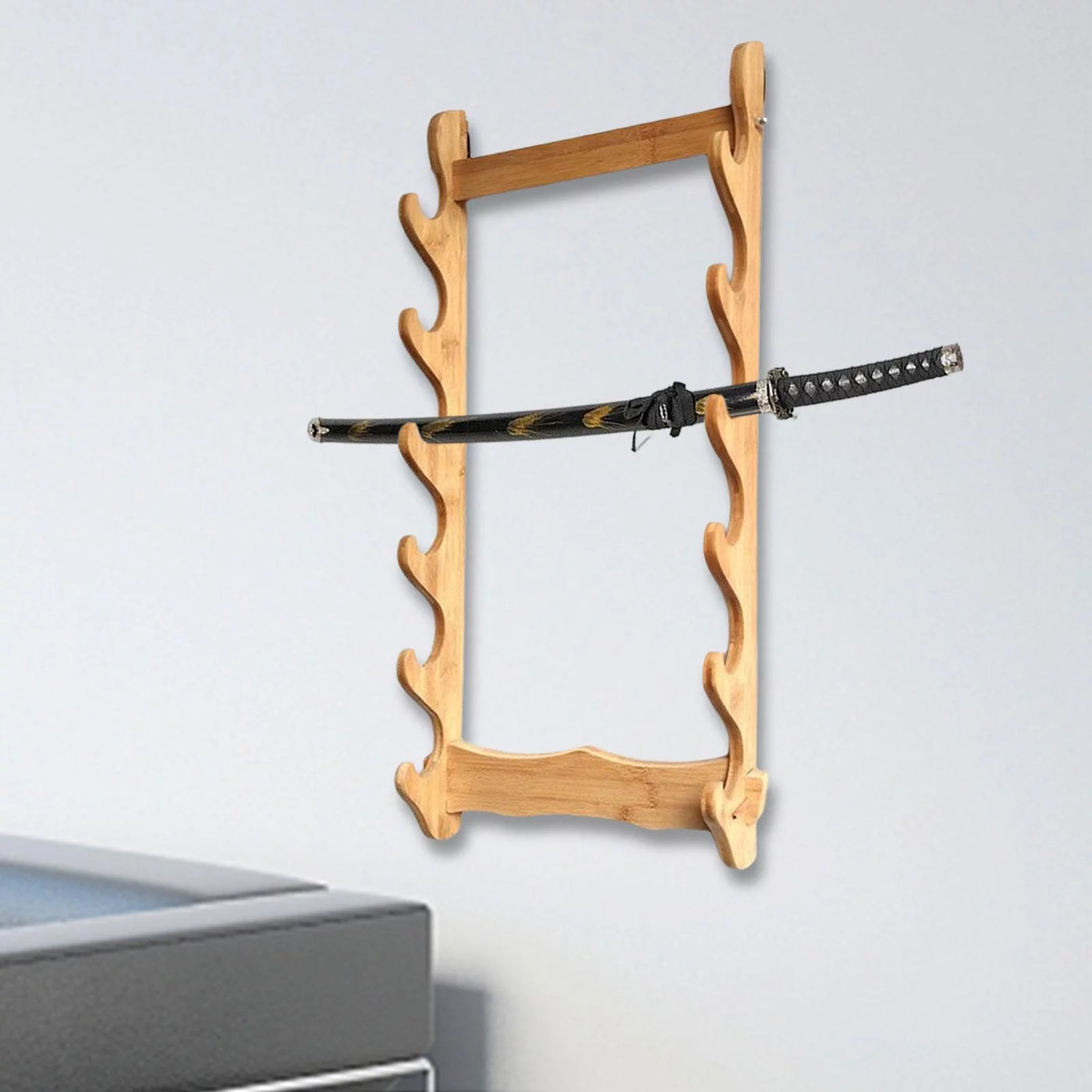 Solid Wood Wall Display Rack, Wall Mounted Bracket Hanger, Wooden Frame Rack, Horizontal Support for Room Dojo Tier