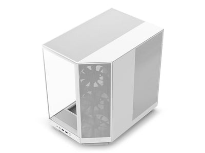 NZXT H6 FLOW Compact Dual-Chamber Mid-Tower Airflow Case, White, CC-H61FW-01