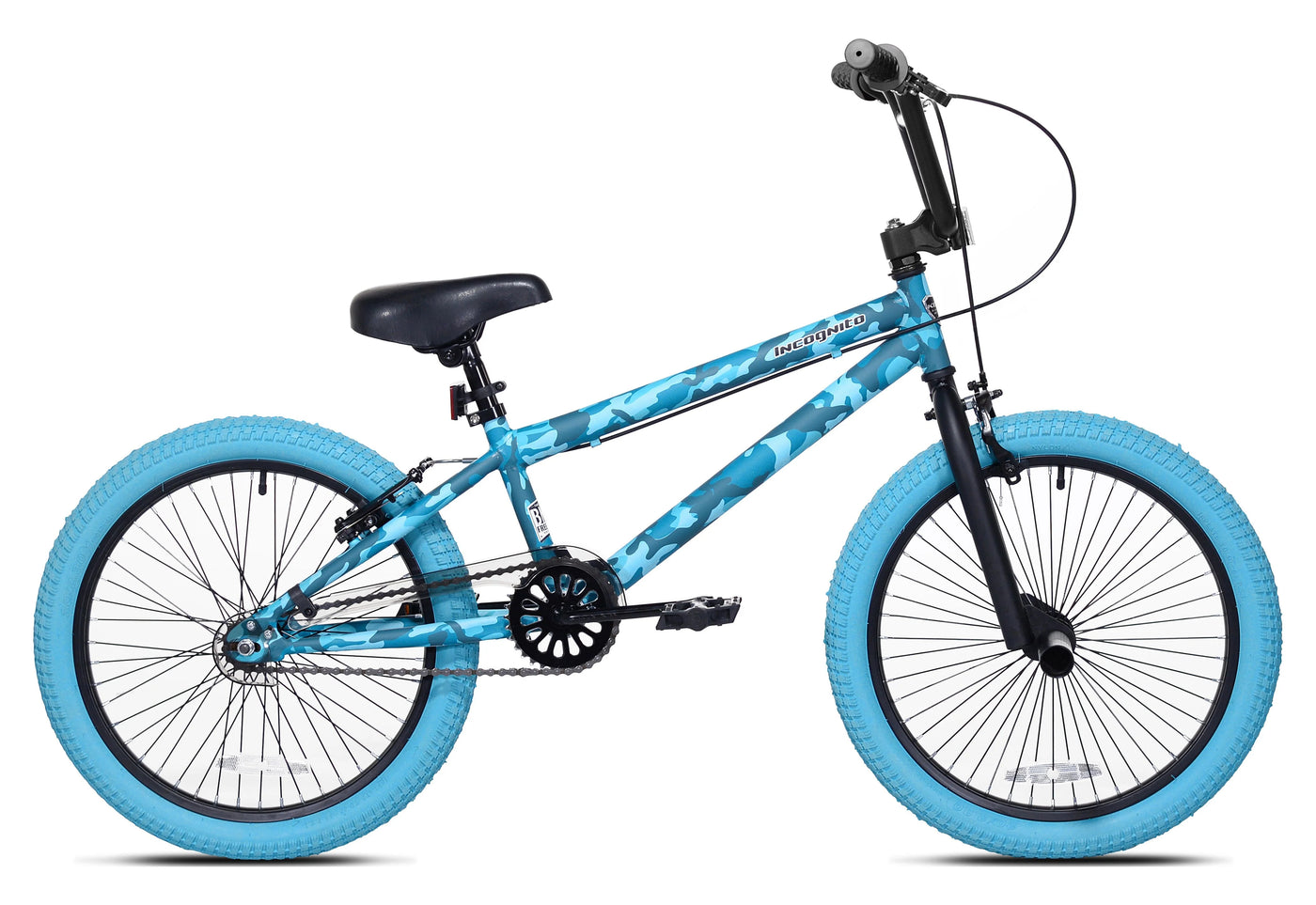 Kent Bicycle 20-inch Incognito Girl's BMX Child Bike, Turquoise Blue Camouflage