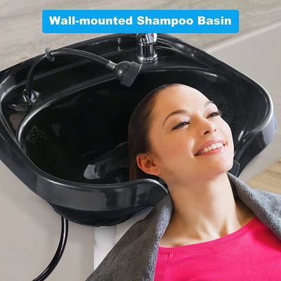 AW Hair Basin Sink Shampoo Bowl CUPC Certified Vacuum Breaker Sprayer Neck Rest Beauty Salon Equipment for Home Barbershop