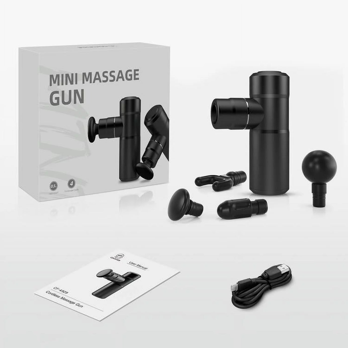 Comfier Mini Massage Gun Deep Tissue Muscle Massager for Back Neck Body Muscle Relief, USB Charging, Quiet&Portable, Gift