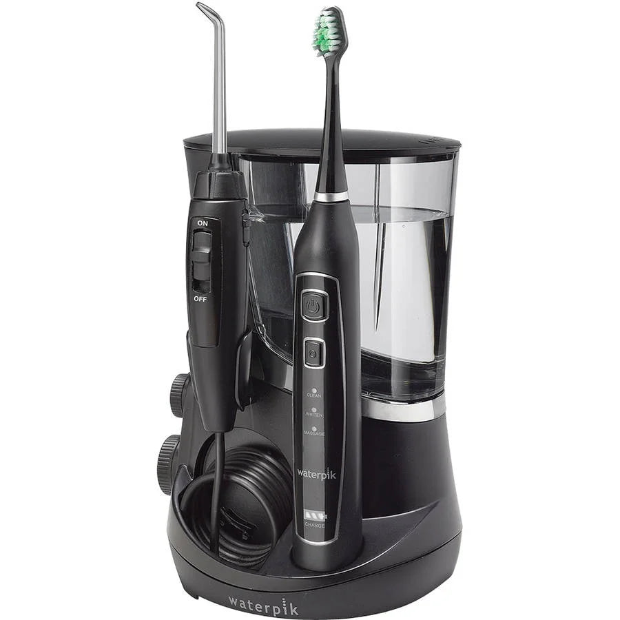 Waterpik Complete Care 5.0 Water Flosser + Sonic Toothbrush, Black