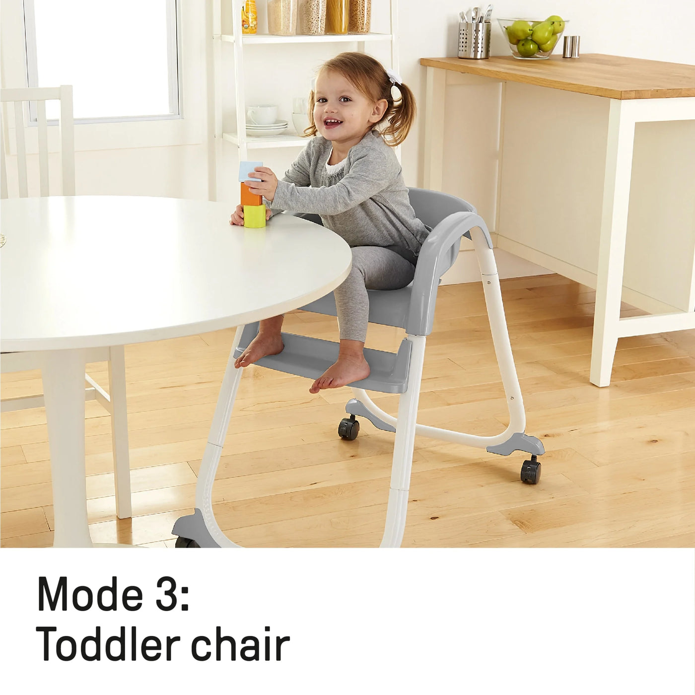 Ingenuity SmartClean Trio Elite 3-in-1 Convertible High Chair, Toddler Chair, and Booster Seat, For Ages 6 Months and Up, Unisex - Slate