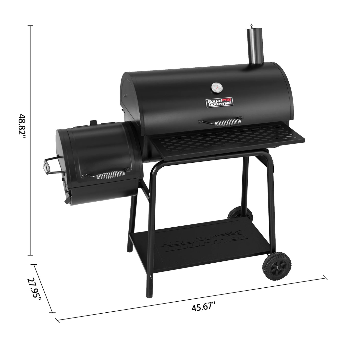 Royal Gourmet 30" CC1830F Charcoal Grill with Offset Smoker