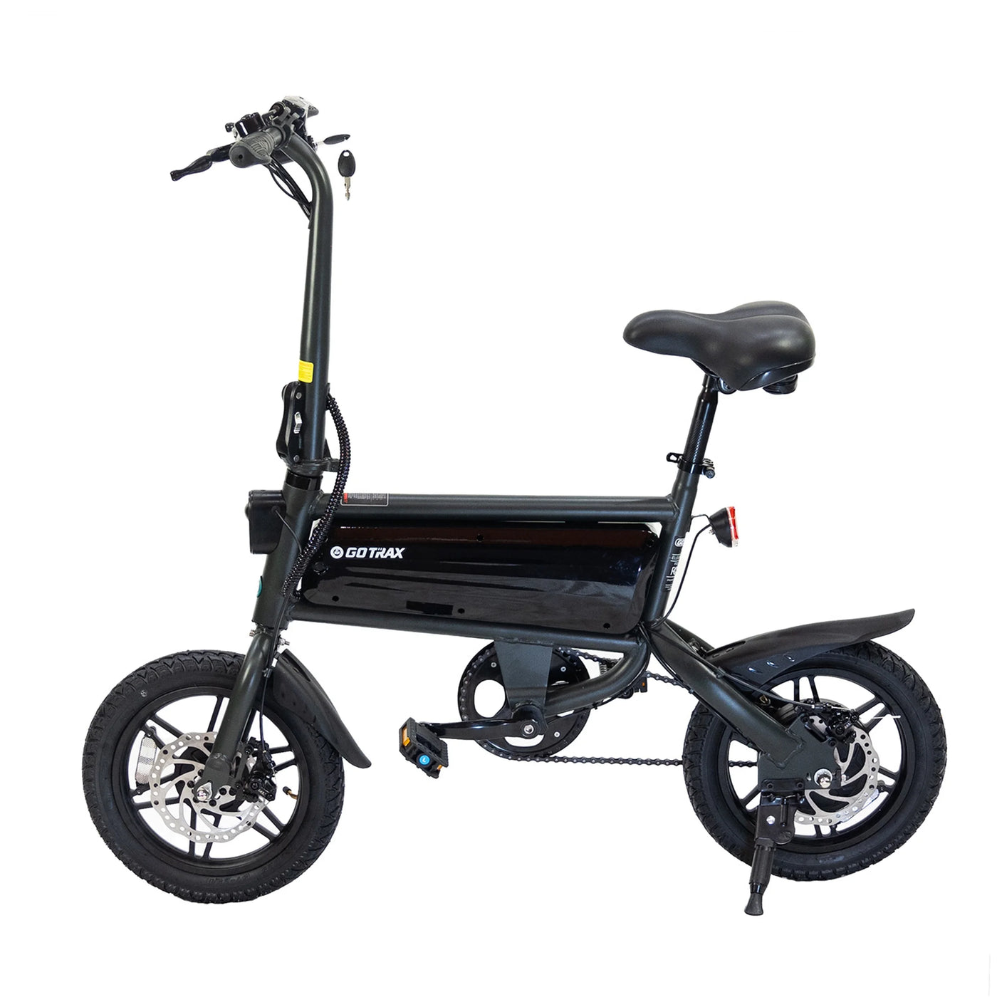 GOTRAX S2 14" Folding Electric Bike for Adults and Teens, 250W 15.5Mph, 15Miles LED Display Mini E-Bike for Commuting