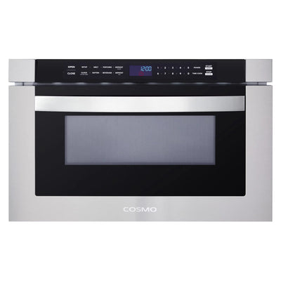 5 Piece Kitchen Package With 36" Gas Cooktop 36" Wall Mount Range Hood 30" Single Electric Wall Oven 24" Built-In Microwave Drawer & French Door Refrigerator