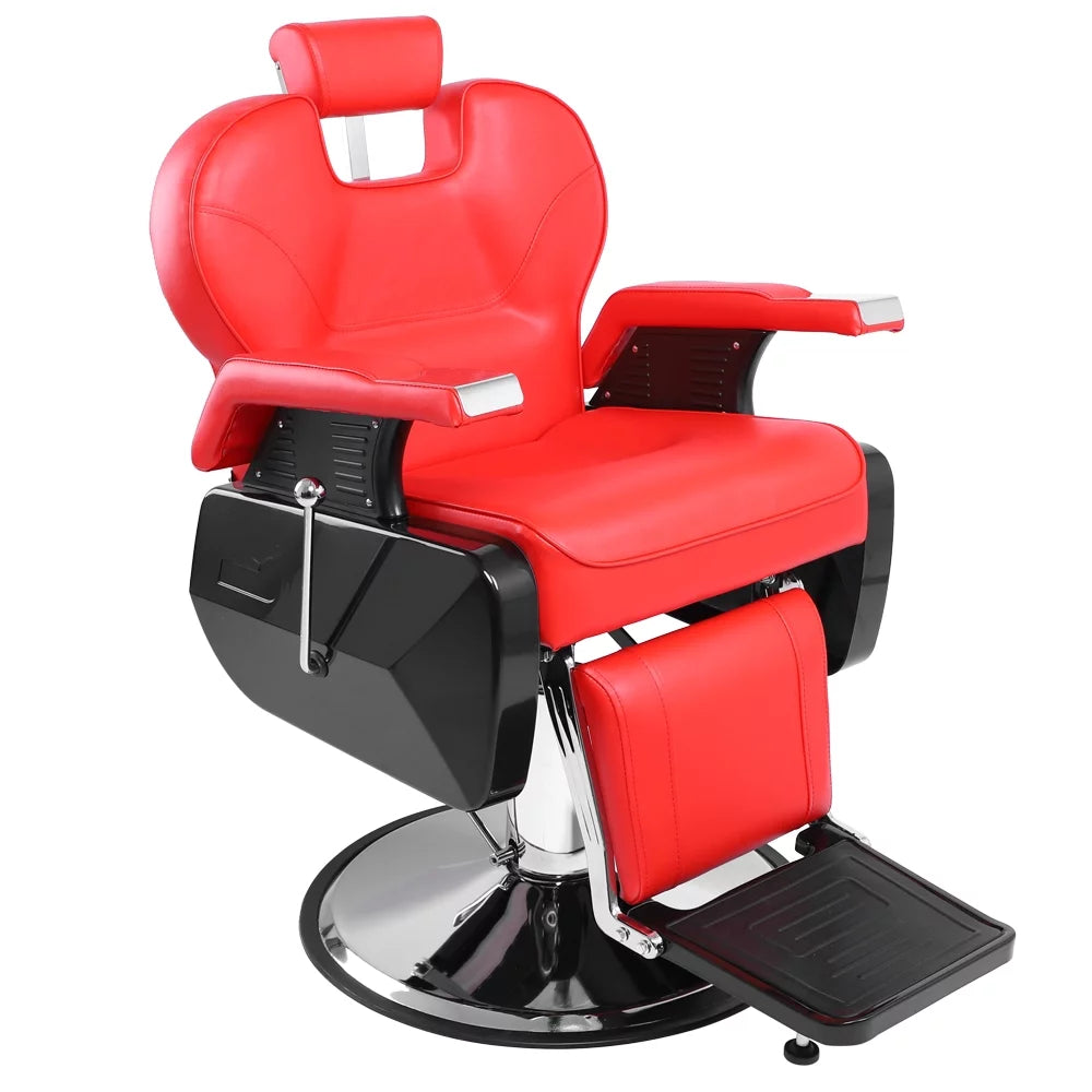 OmySalon Reclining Hydraulic Barber Chair for Hair Stylist, Professional Salon Chair Heavy Duty with Adjustable Headrest, All Purpose Styling Hairdressing Equipment