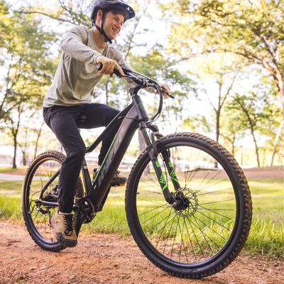 Hyper Bicycles 29" 36V Electric Mountain Bike for Adults, Pedal-Assist, 250W E-Bike Motor, Black