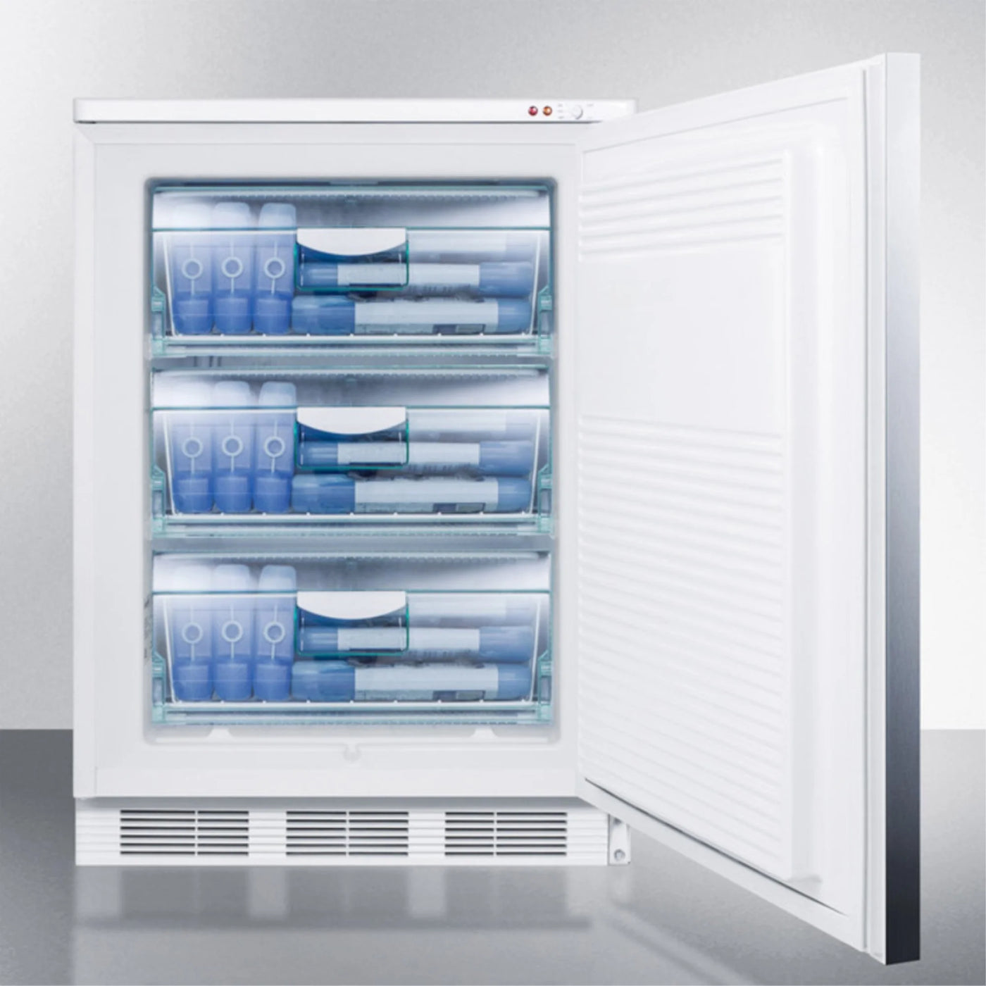 Accucold VT65MLBISSHH 25.13 x 24 in. Built-in -25 deg C Manual Defrost All-Freezer with Lock - White