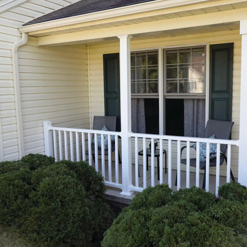 Veranda 4 in. x 4 in. x 100 in. White Vinyl Railing Post Wrap