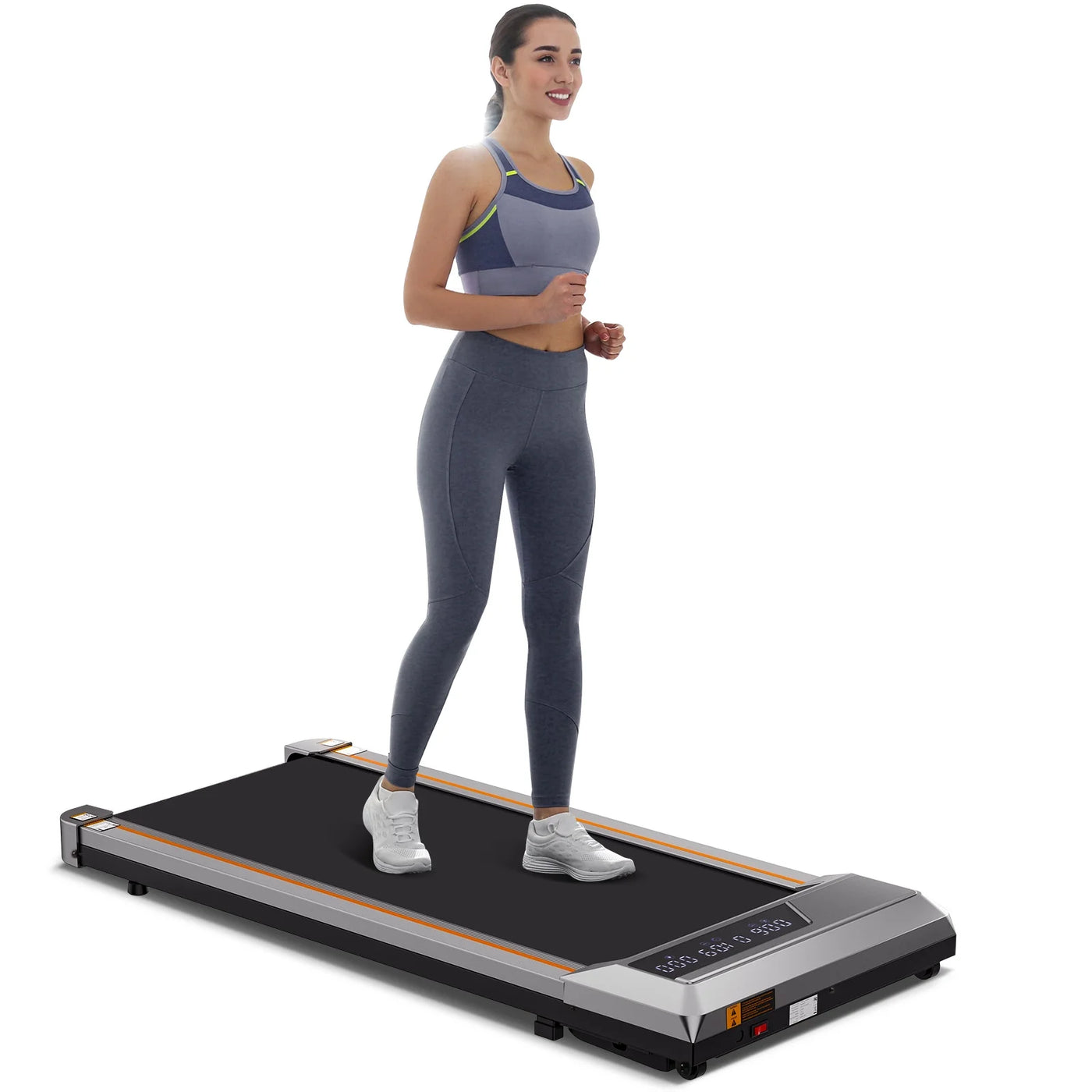 Naipo Treadmill Walking Pad 2.5HP with LCD Display Portable Wheels and Max Capacity 265lb for Home Use