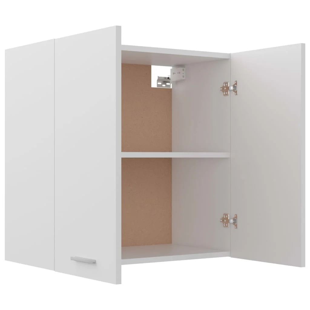 White Hanging Cabinet 23.6x12.2x23.6 - Durable Engineered Wood Construction - Spacious Storage - Easy Wall Mounting - Ideal for Small Spaces and Modern Home Decor