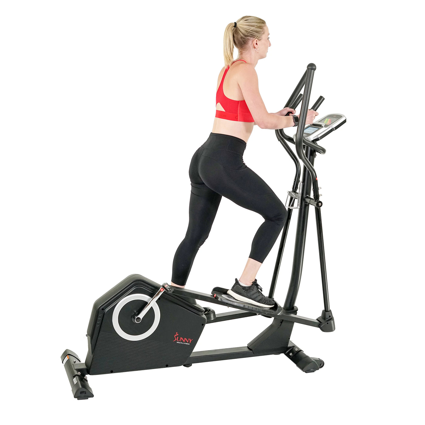 Sunny Health & Fitness Programmable Cardio Elliptical Machine Cross Trainer for Home Exercise Workout Equipment , SF-E3890