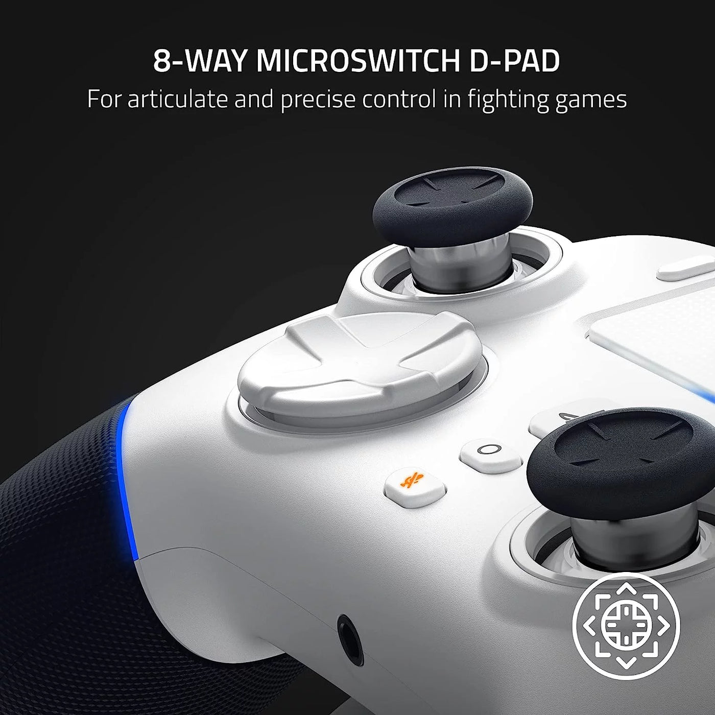 Razer Wolverine V2 Pro Wireless Gaming Controller for PlayStation 5 / PS5 PC: HyperSpeed Wireless - Mecha-Tactile Action Buttons - 8-Way Microswitch D-Pad - 6 Remappable Buttons - Chroma RGB - White