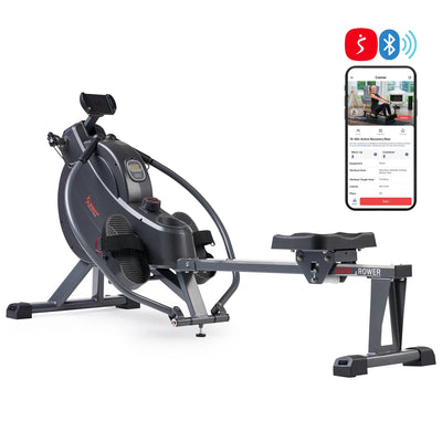 Sunny Health & Fitness MotionMax SMART Magnetic Rowing Machine – Full Motion Handlebars Designed for Low-Impact Full-Body Workouts, Foldable and Adjustable Rower with Extra-Long 51” Rail - SF-RW522067