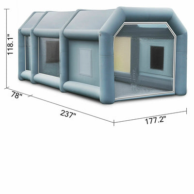 26x15x10FT Inflatable Spray Booth Paint Tent Mobile Portable Car Workstation