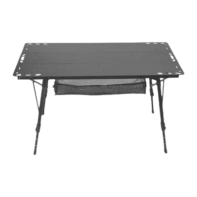 Miulika Folding Table Camping Table Foldable Small Table Sturdy Outdoor Table with Adjustable Legs for Camp Garden Barbecue Yard Boat Black