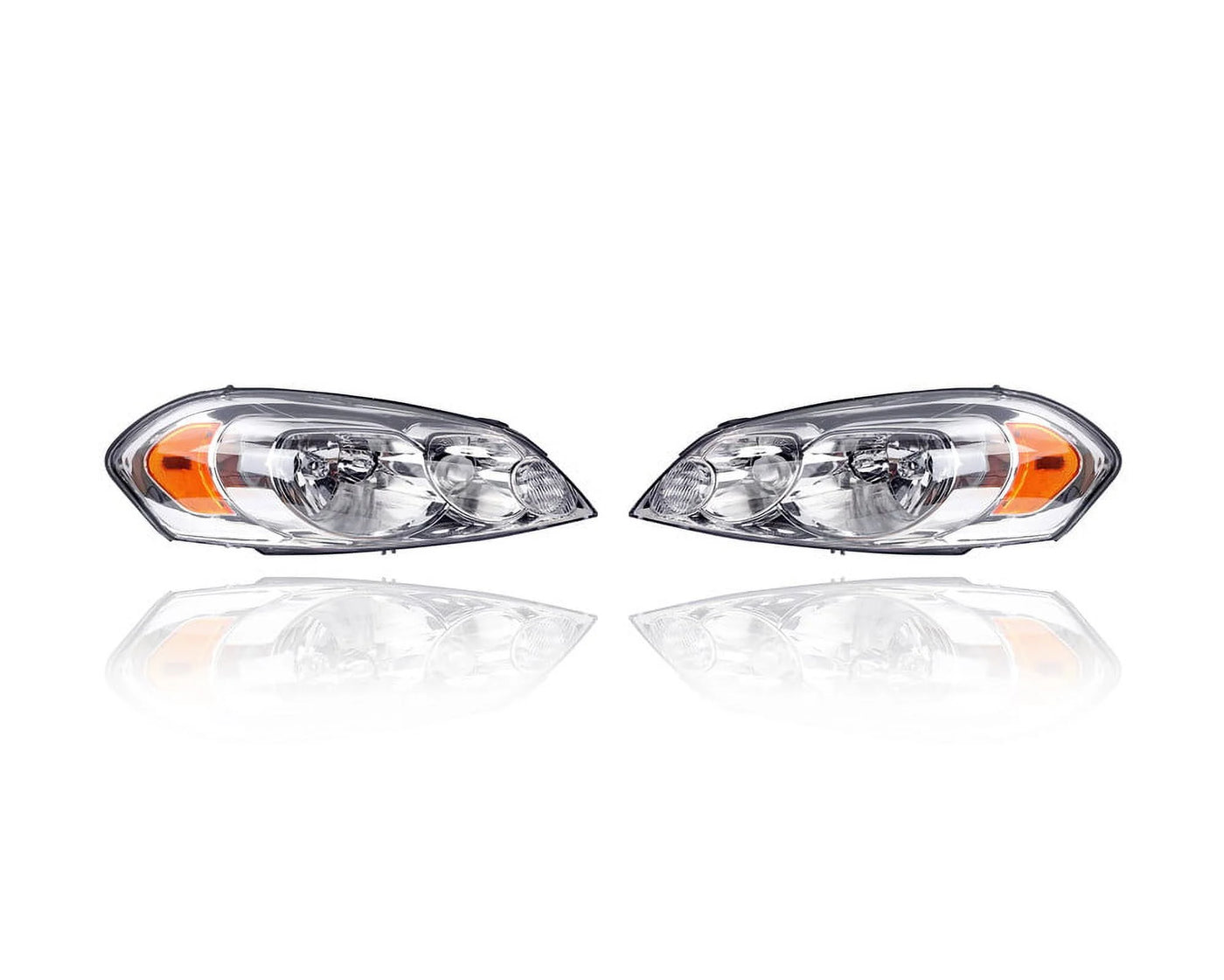 Headlight Assembly - DEPO Compatible/Replacement for '06-13 Chevrolet Impala Monte Carlo - Pair, Left Driver + Right Passenger Set - 25958360, 25958359 - CAPA