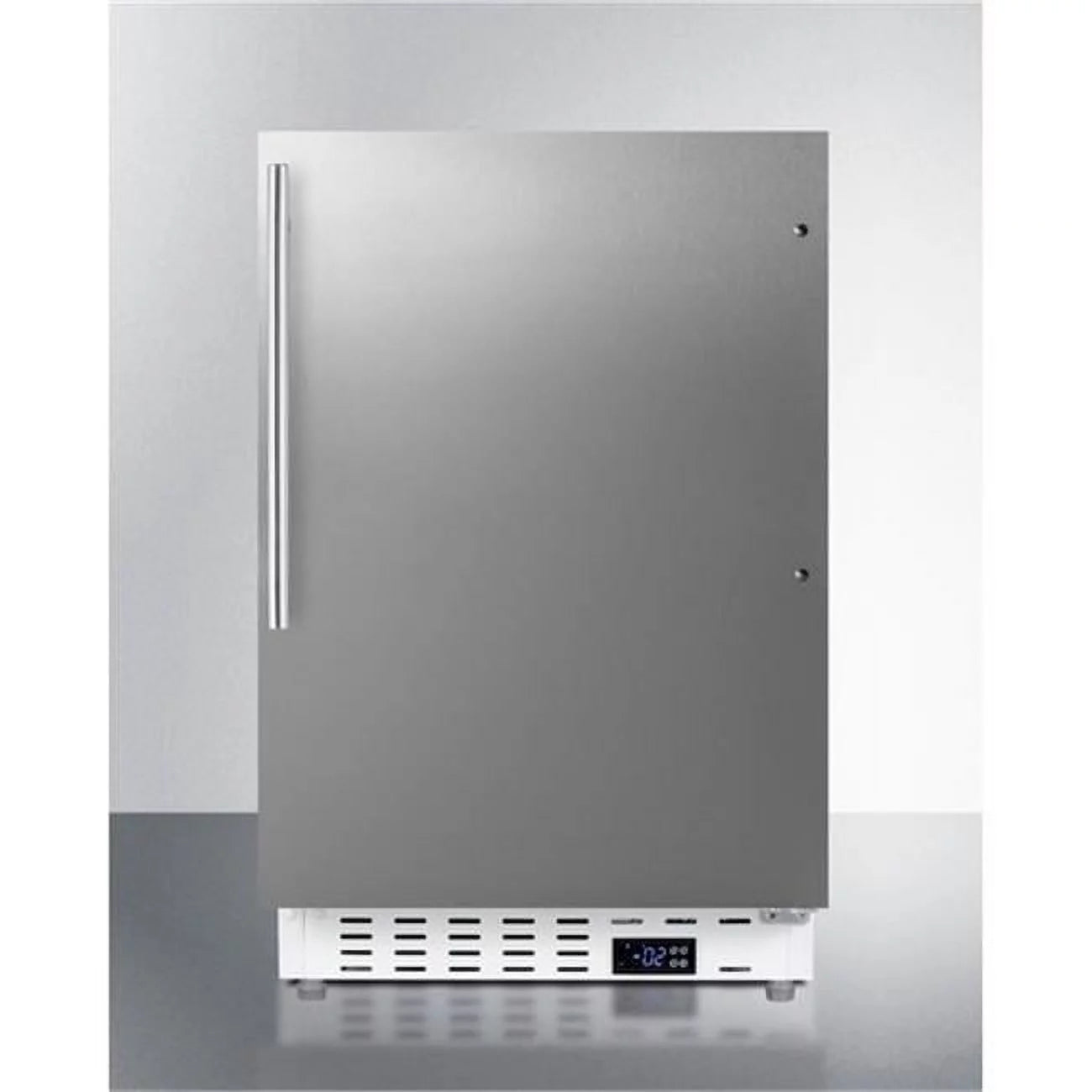 Summit Appliance ALFZ36CSSHV 32 x 19.88 x 22.5 in. ADA Compliant Built-In Freestanding Manual Defrost All-Freezer, Stainless Steel